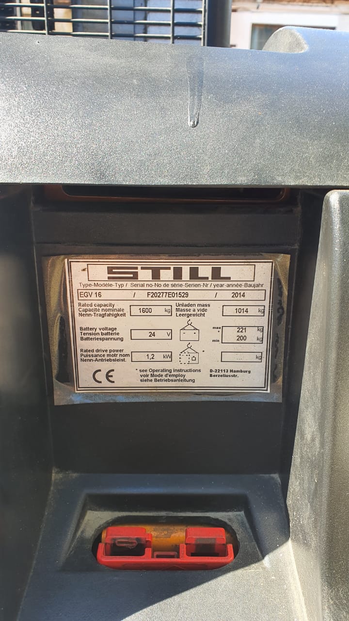 Штабелер бу STILL EGV16