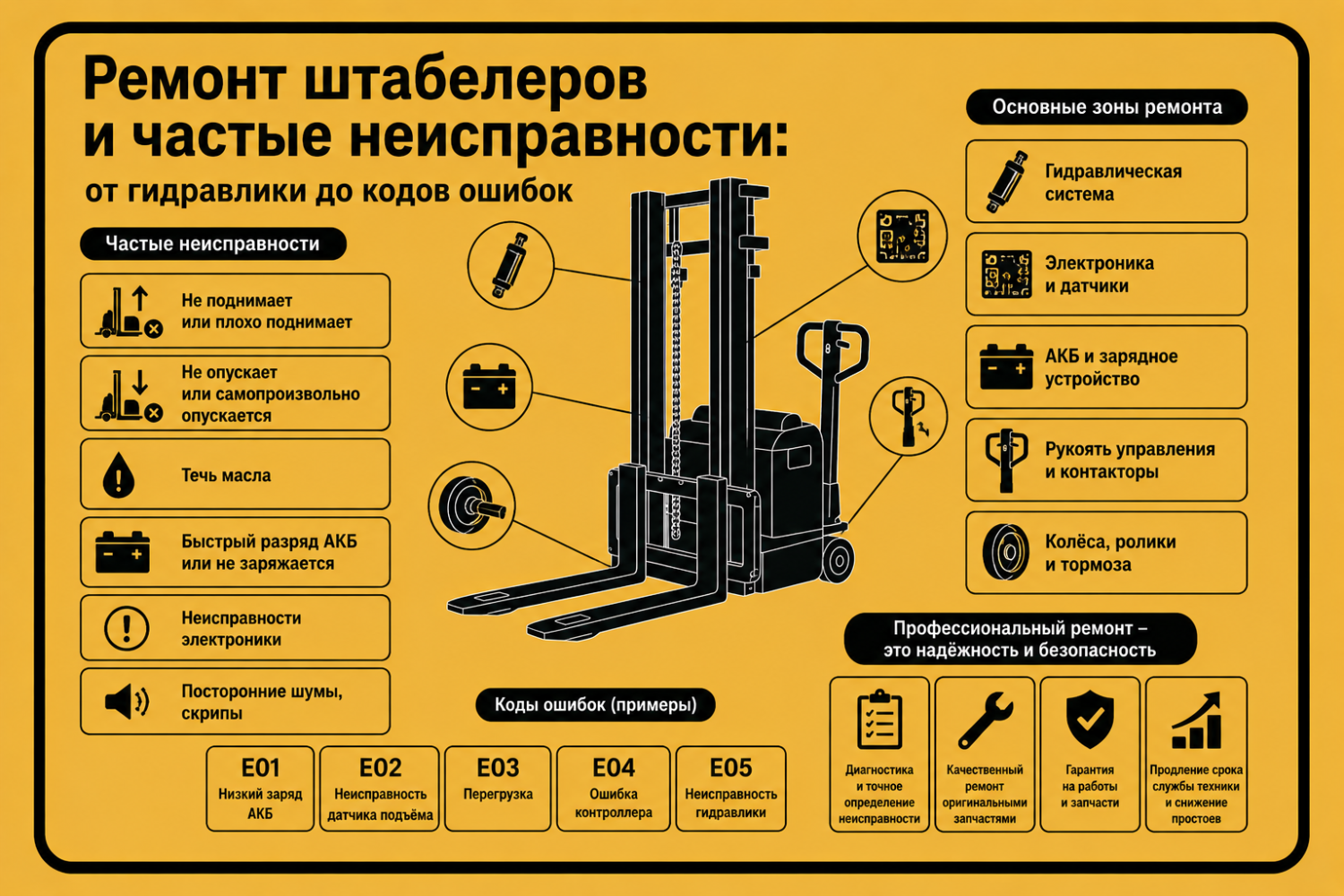 ошибки штабелера
